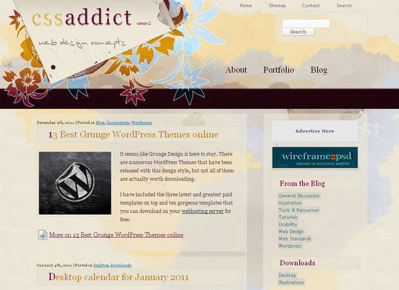 580x421 40 Beautiful Watercolor Effects In Web Design - Watercolor Website