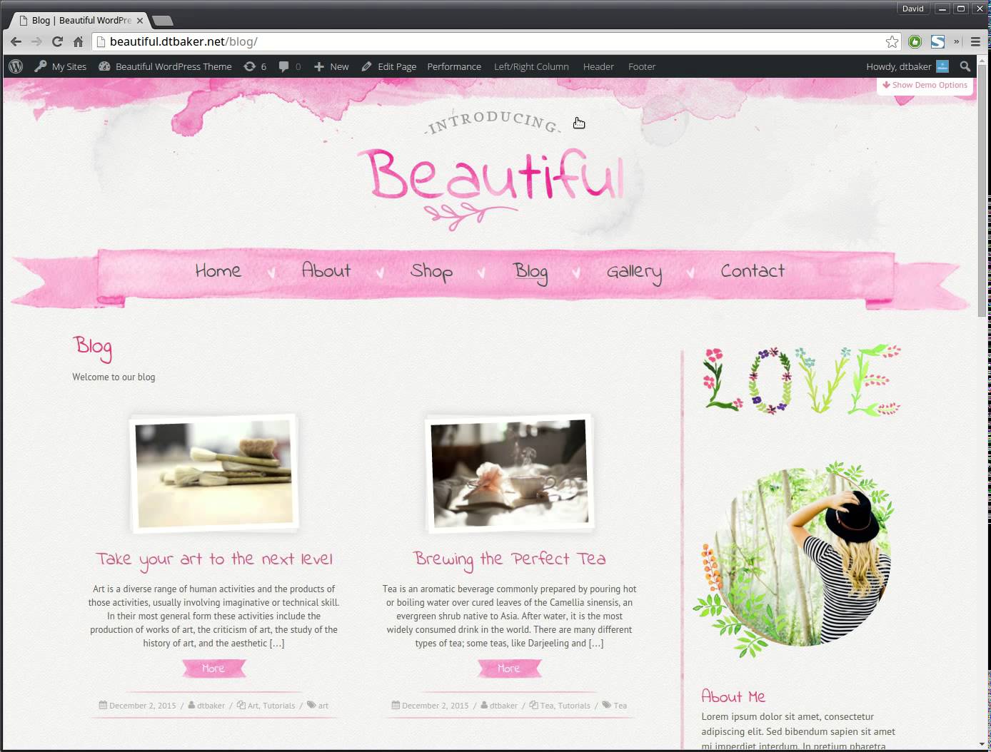 1388x1054 Beautiful Watercolor Wordpress Theme - Watercolor Website