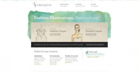 540x284 Croquis Website Croquis - Watercolor Website Design