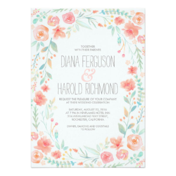 600x600 14 Watercolor Wedding Invitations We Seriously Love - Watercolor Wedding