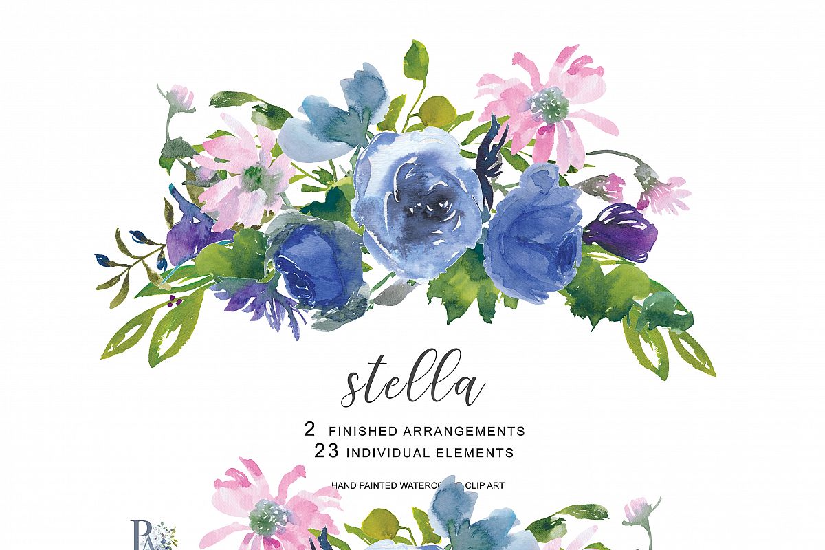 1200x800 Hand Painted Watercolor Wedding Flowers Clip Art - Watercolor Wedding