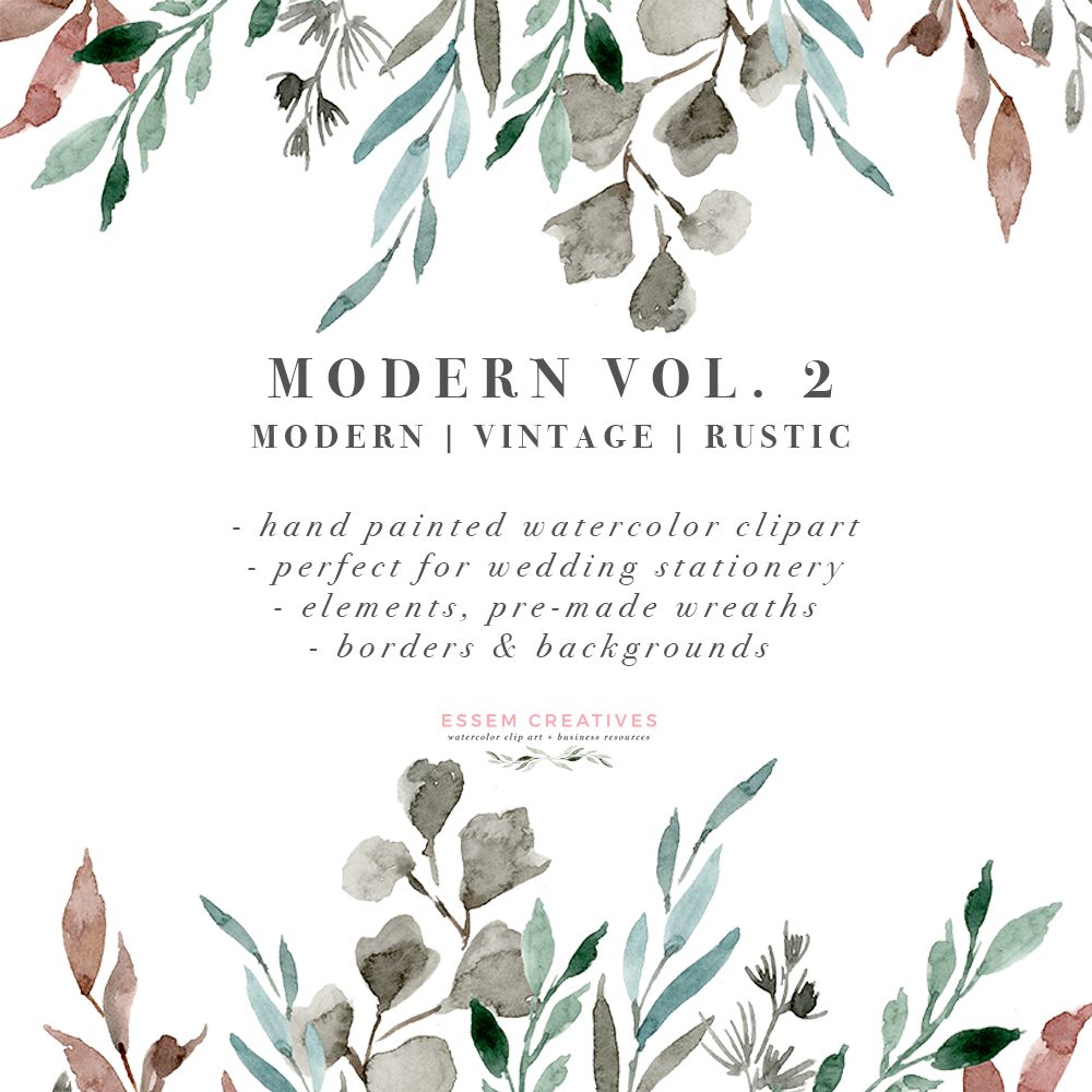 1000x1000 Watercolor Leaves Wreaths Clipart, Diy Watercolor Wedding Invitations - Watercolor Wedding