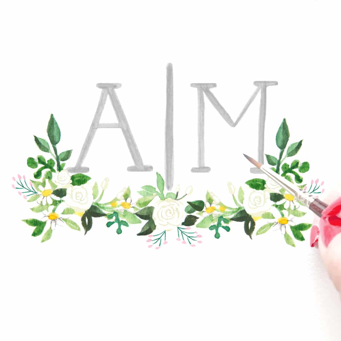 1142x1142 Custom Wedding Monogram Custom Watercolor Invitations Amp Unique - Watercolor Wedding