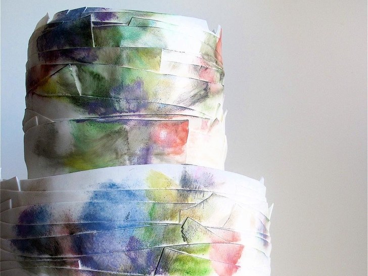 728x546 The Watercolor Wedding Cake Trend Is About To Take Over Your - Watercolor Wedding Cake