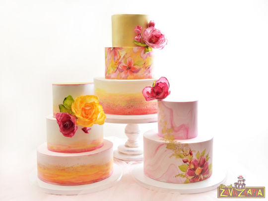 540x405 Watercolor Wedding Cakes - Watercolor Wedding Cake