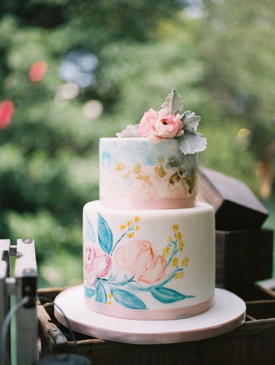564x748 Watercolor Wedding Cake Cake Recipes Creative Cakes, Home Made - Watercolor Wedding Cake