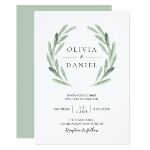 307x307 Watercolor Wedding Invitations Zazzle - Watercolor Wedding Card