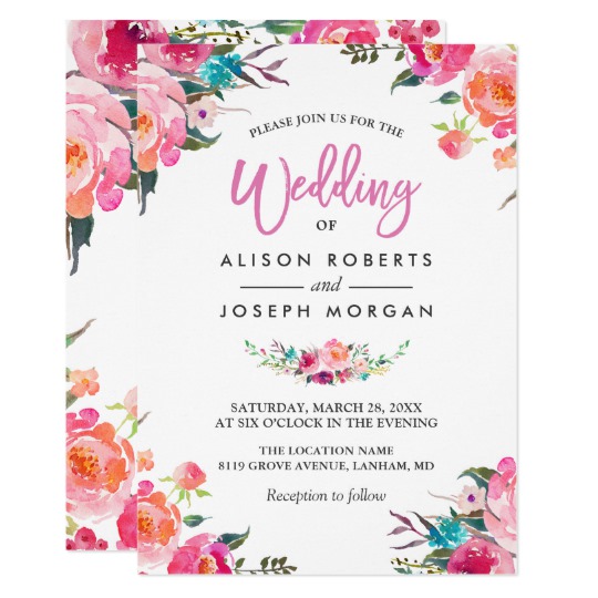 540x540 Watercolor Wedding Invitations Watercolor Wedding Invitations By - Watercolor Wedding Card
