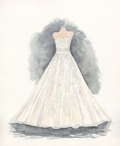 Watercolor Wedding Dress