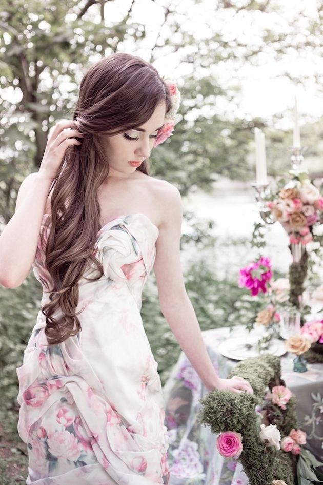 630x945 Floral Or Watercolor Print Wedding Gown - Watercolor Wedding Dress