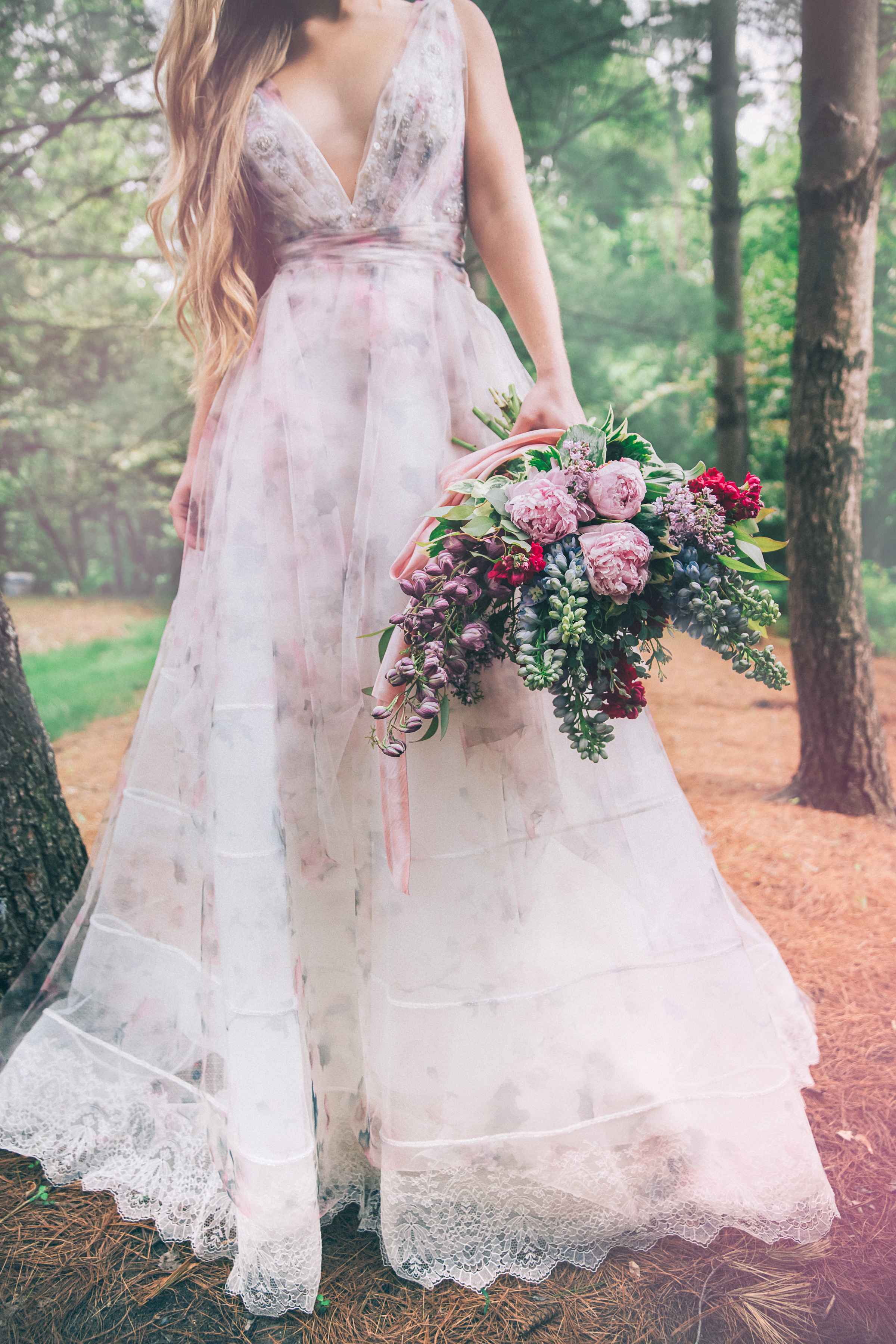 2400x3600 Watercolor Floral Romance Wedding Inspiration B. Loved Bridal - Watercolor Wedding Dress