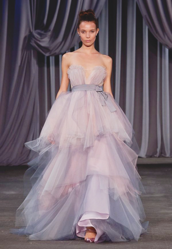 600x866 30 Head Over Heels Romantic Watercolor Wedding Gowns! - Watercolor Wedding Dress