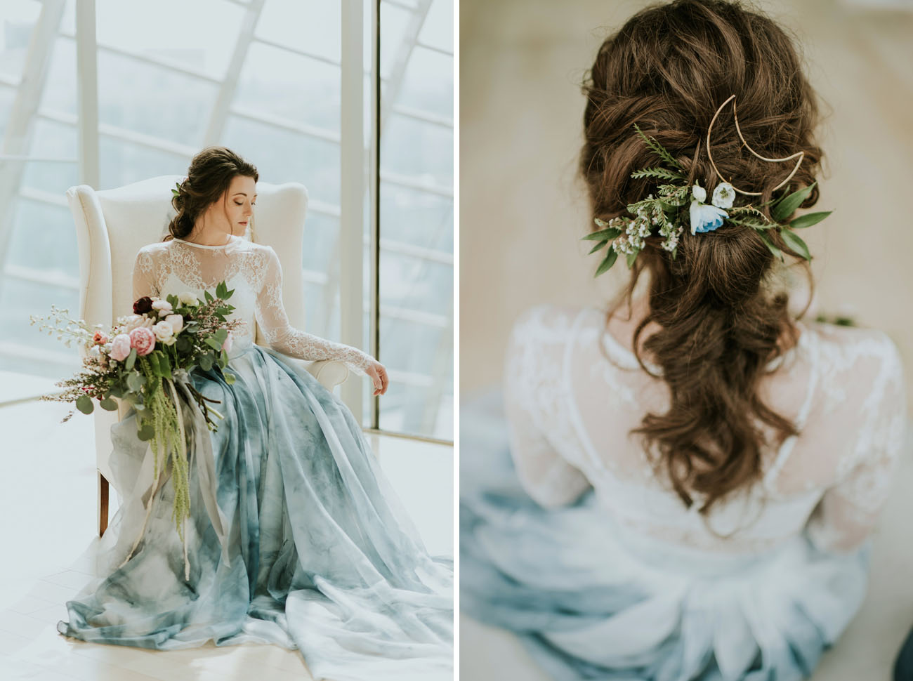 1300x970 A Blue Watercolor Wedding Dress - Watercolor Wedding Dress