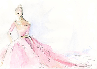 340x244 Oy!chicago - Watercolor Wedding Dress Painting