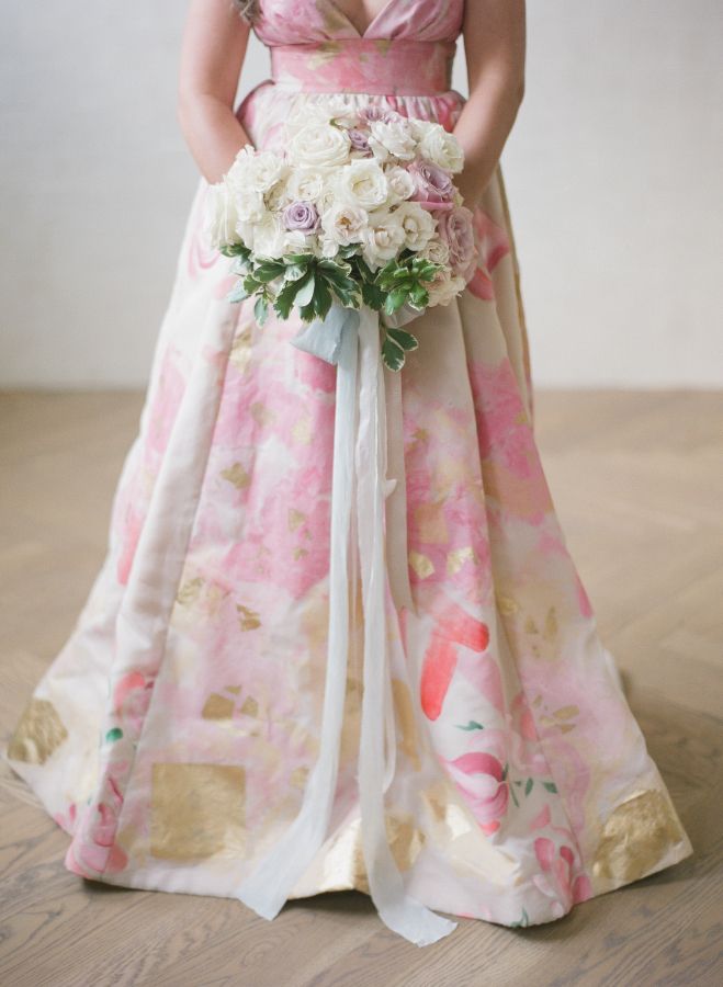 659x900 Wedding Dresses Amp Gowns 2017 2018hand Painted Pink Watercolor - Watercolor Wedding Dress Painting