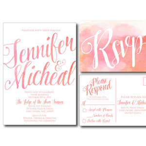 300x300 20 Watercolor Wedding Invitations Southbound Bride - Watercolor Wedding Invitation Templates