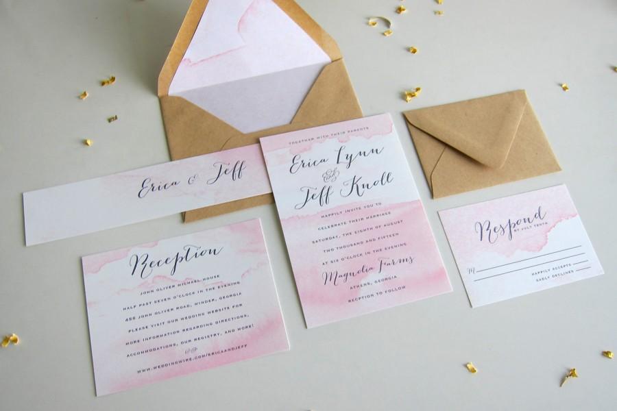 900x600 Printable Watercolor Wedding Invitation Suite - Watercolor Wedding Invitations