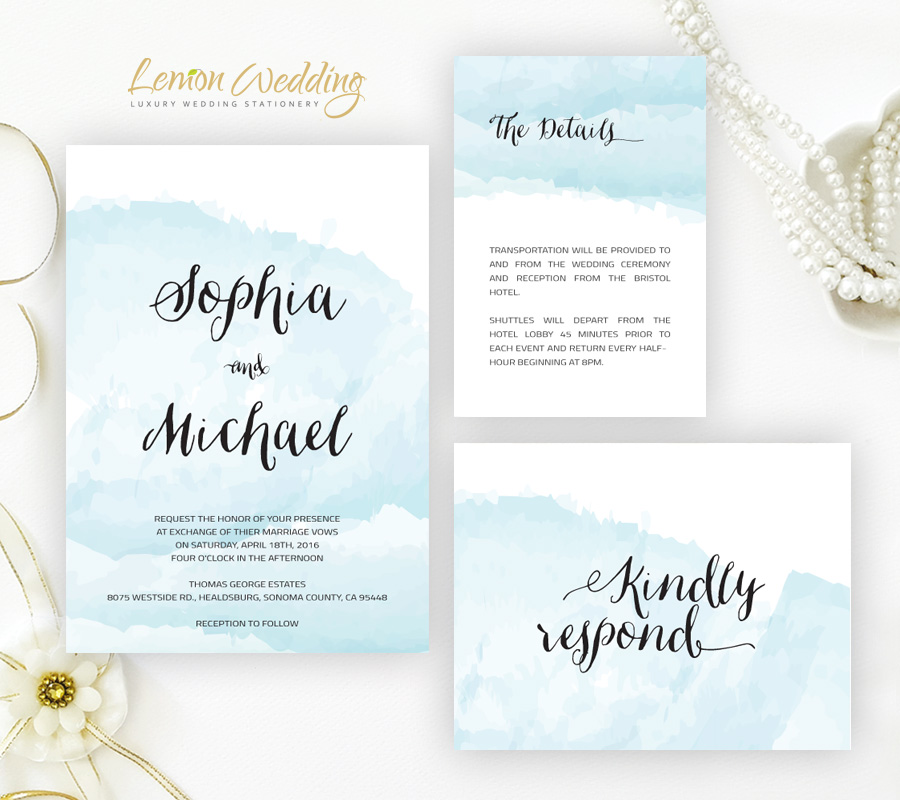 900x800 Watercolor Wedding Invitation Kits - Watercolor Wedding Invitations