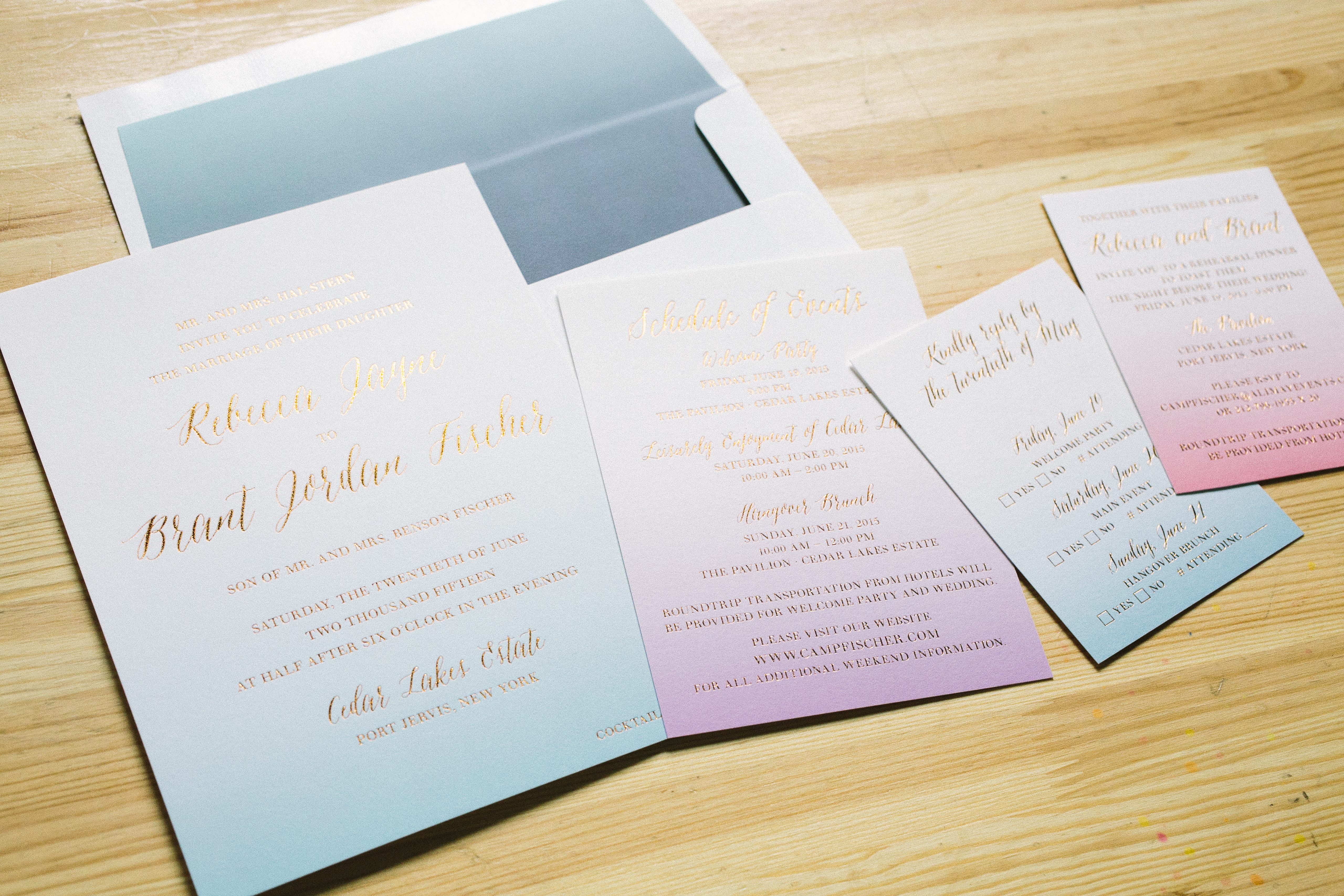 5120x3413 Foil + Digital Watercolor Wedding Invitations - Watercolor Wedding Invitations