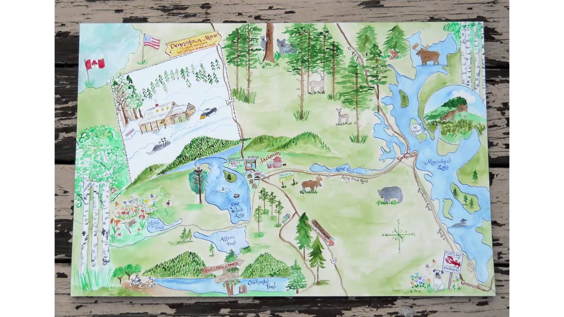 1920x1080 Custom Watercolor Wedding Invitations - Watercolor Wedding Map