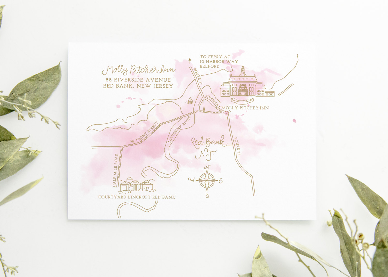 Watercolor Wedding Map at PaintingValley.com | Explore collection of