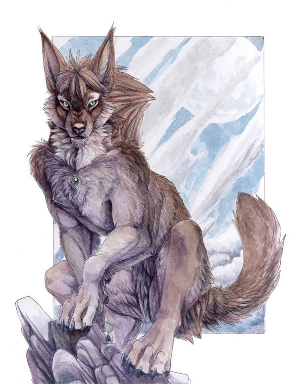 600x776 Werewolf By Hibbary - Watercolor Werewolf
