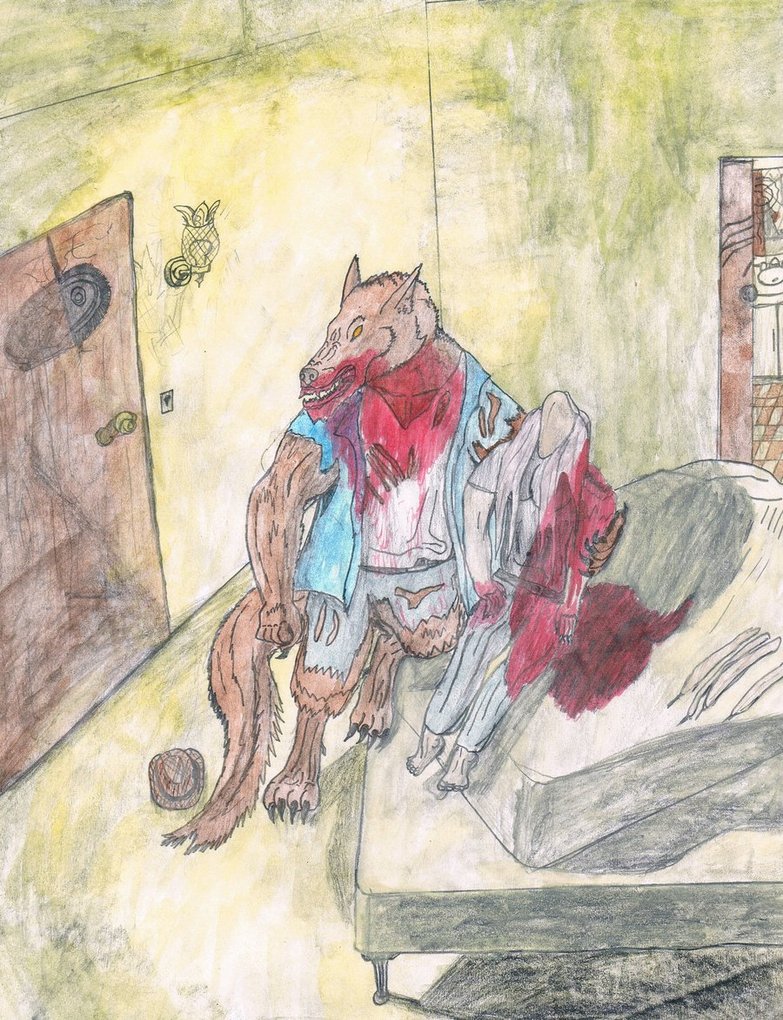 783x1020 Werewolf Watercolor Sketch Love Bites By Senselessdoom71 On - Watercolor Werewolf