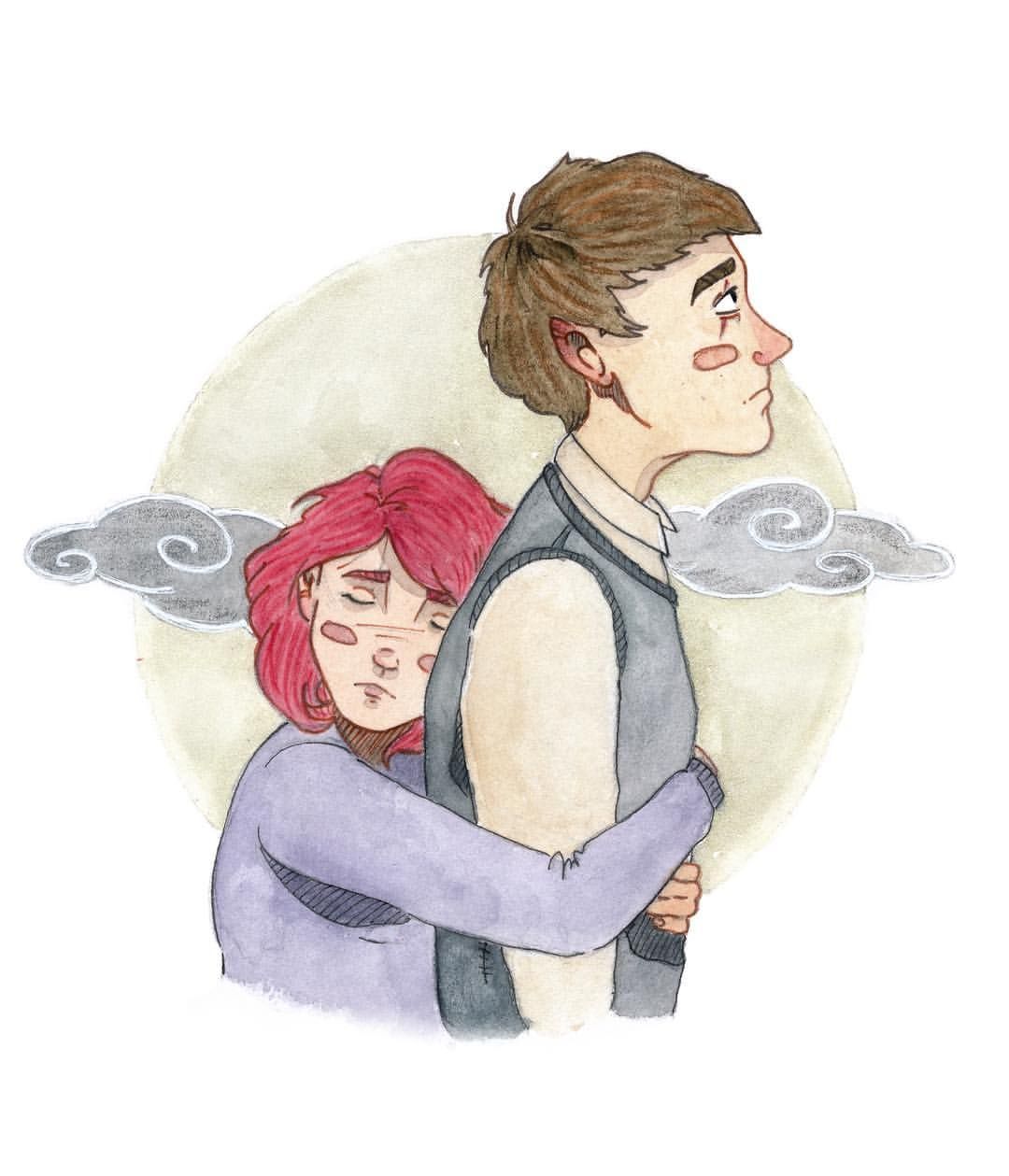 1080x1259 Also Felt Like Drawing These Two. For Reasons. - Watercolor Werewolf