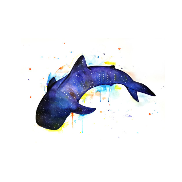 630x630 Whale Shark - Watercolor Whale Shark