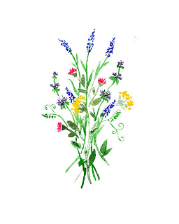 256x320 Irina Sztukowski Wildflowers Watercolor - Watercolor Wildflowers