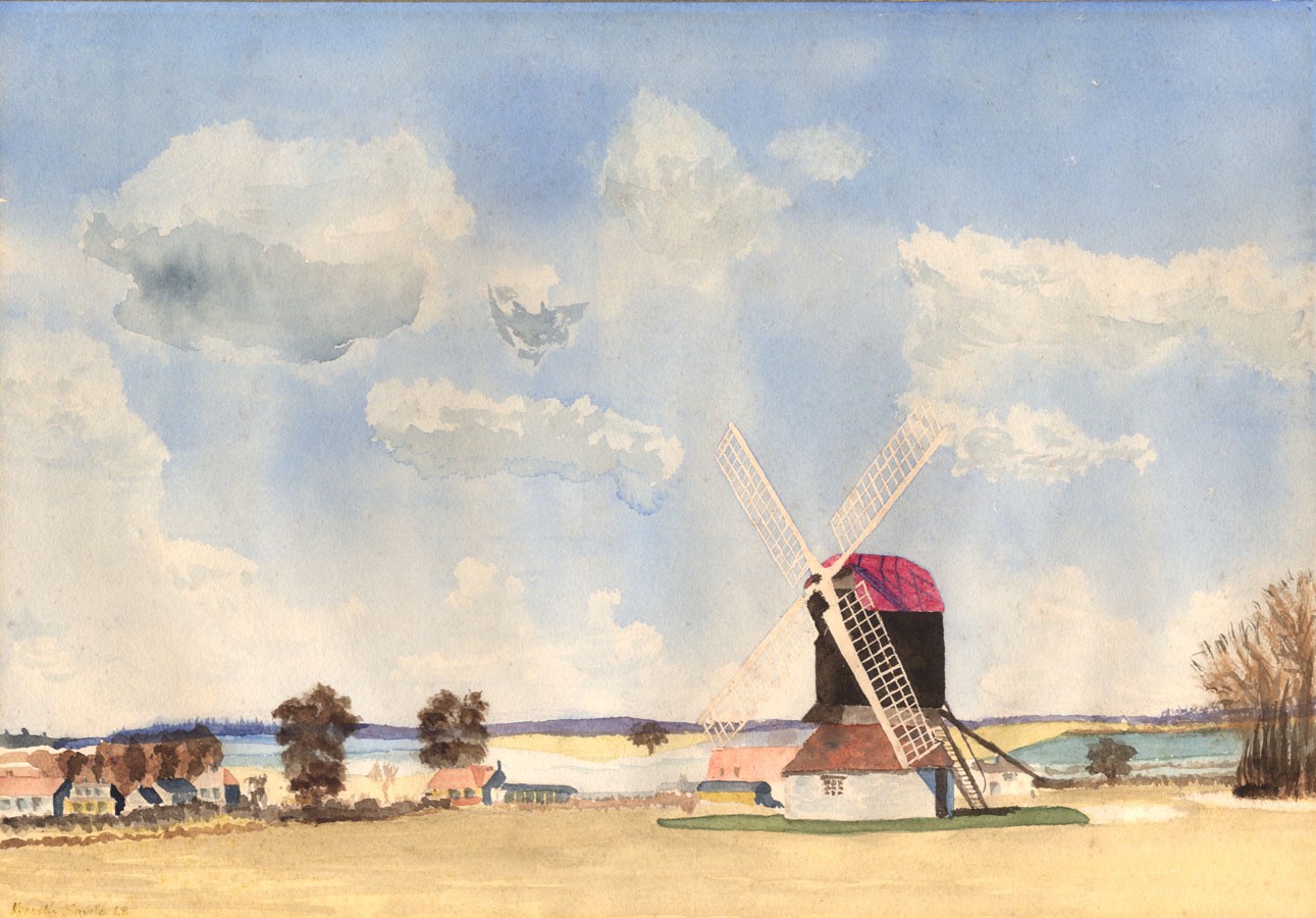1291x900 Kenneth Saville - Watercolor Windmill
