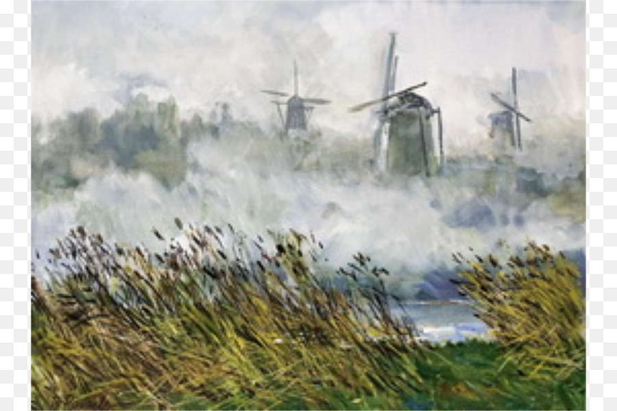 900x600 Watercolor Painting Windmill - Watercolor Windmill