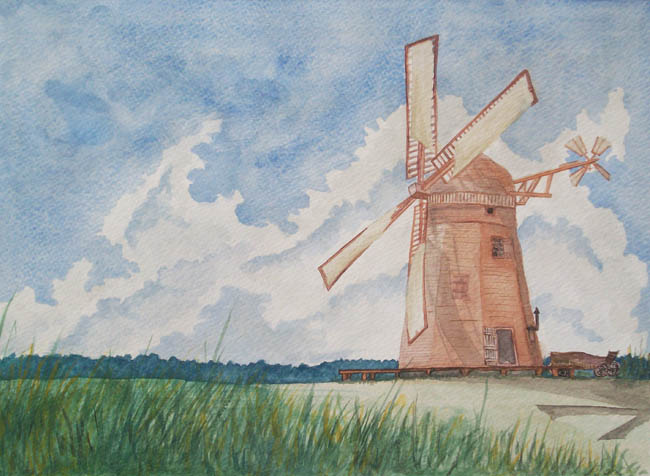 650x476 The Dlucs Collection - Watercolor Windmill