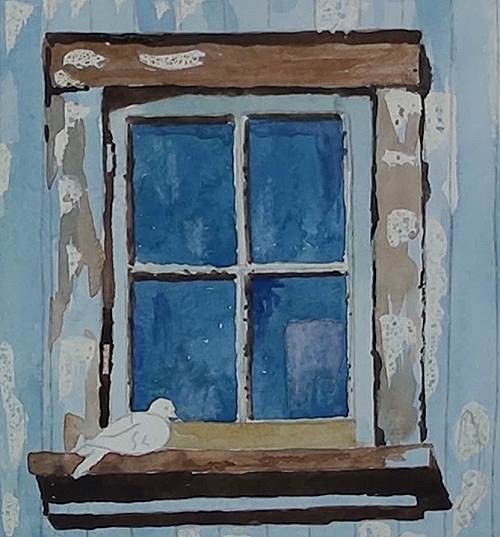 500x537 How To Paint A Dove - Watercolor Window