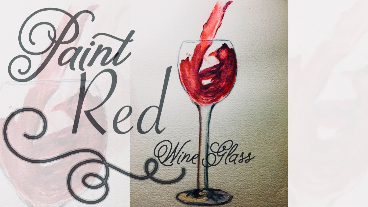 1280x720 How To Paint A Wine Glass In Watercolor Step By Step - Watercolor Wine Glass