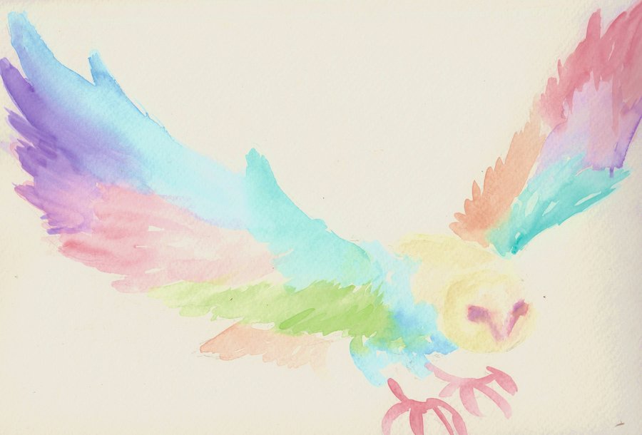 900x610 On Watercolor Wings By Countingchocobos - Watercolor Wings