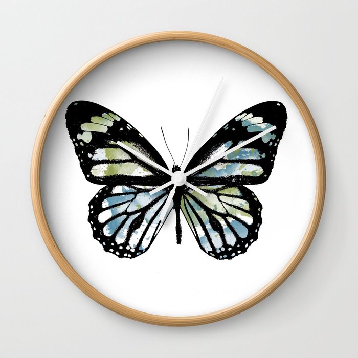 700x700 Watercolor Wings Wall Clock By Thinlinetextiles Society6 - Watercolor Wings