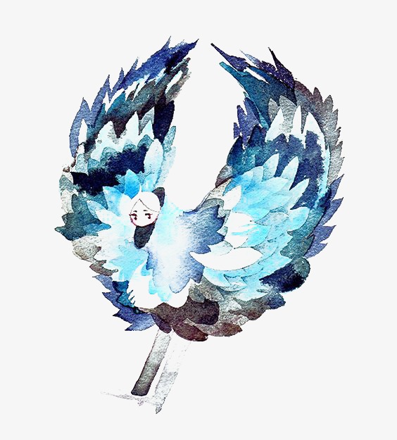 564x625 Wing, Creative Wings, Watercolor Wings, Blue Wings Png Image And - Watercolor Wings