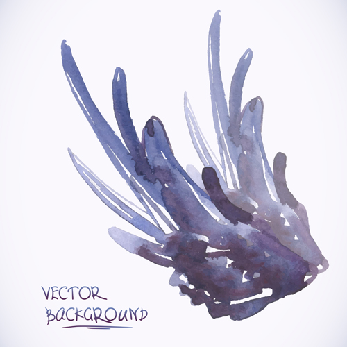 500x500 Classic Watercolor Wings Vector Background 03 Free Download - Watercolor Wings
