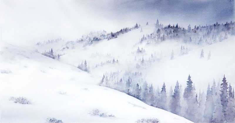 800x420 Winter Landscapes Free Demos Expeditionary Art - Watercolor Winter Landscapes