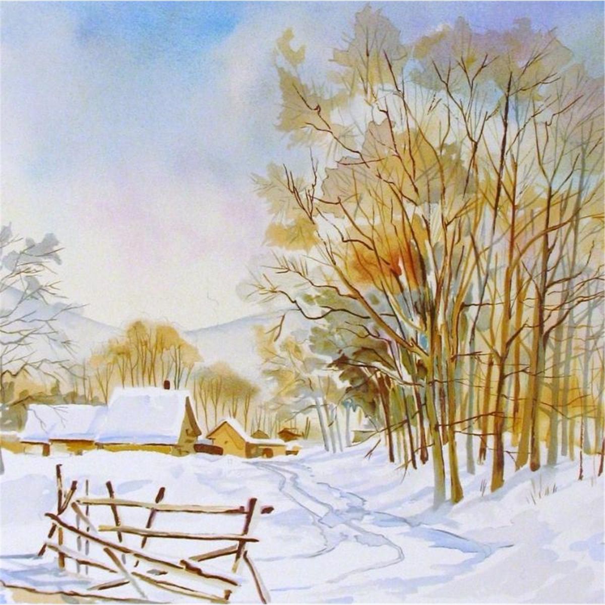 Winterbilder Aquarell:  Painting the Magic of Winter