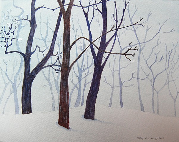 602x480 Hope Zaccagni - Watercolor Winter Trees