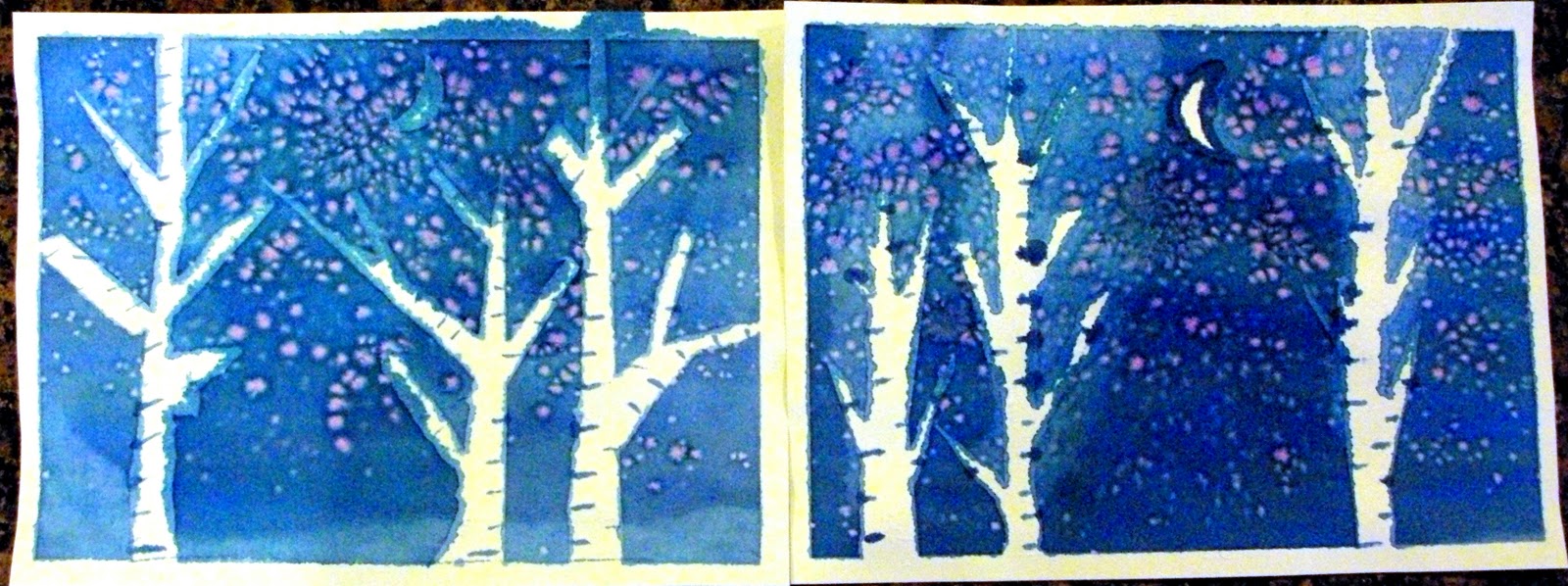 1600x598 Kids Art Watercolor Winter Trees - Watercolor Winter Trees