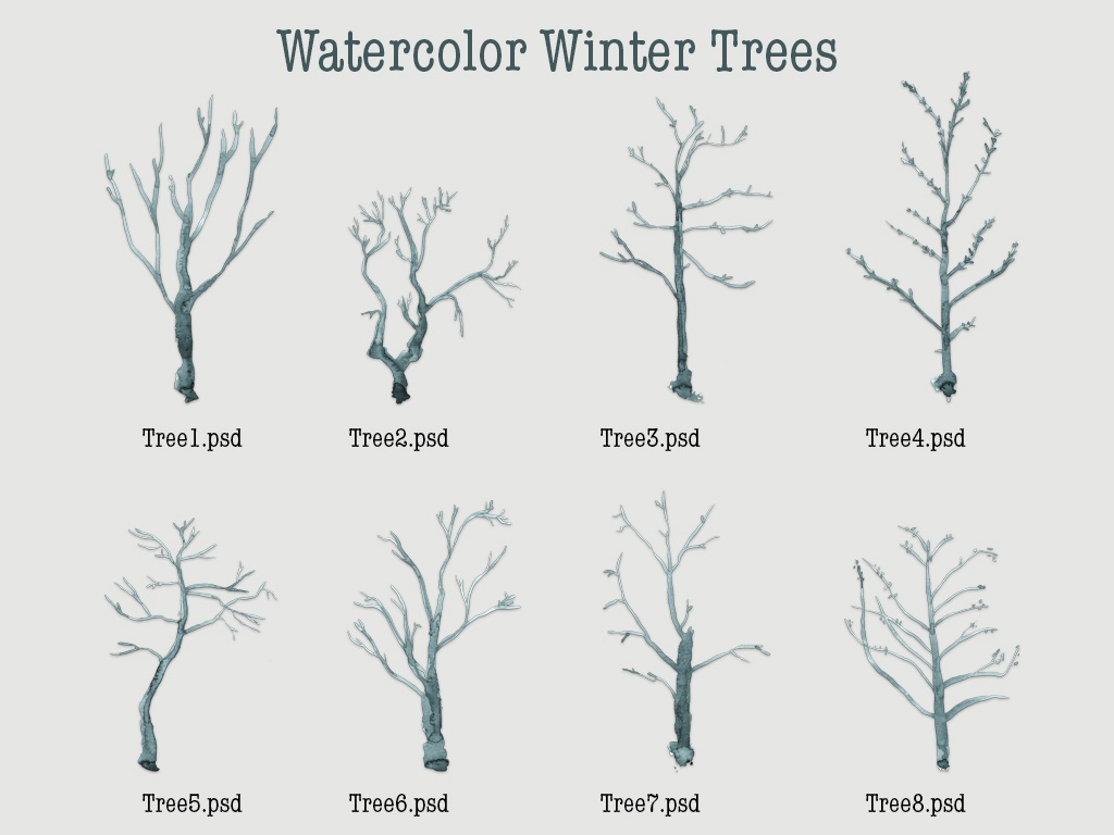 Watercolor Winter Trees at PaintingValley.com | Explore collection of ...