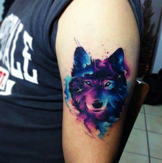 522x525 Pin By Colby Fletcher On Tattoos Watercolor Wolf - Watercolor Wolf Tattoo