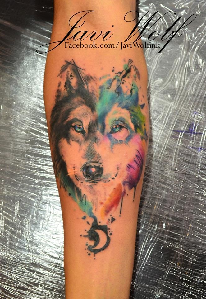663x960 Pin By Kezia Jones On Tats Wolf Tattoos, Watercolor - Watercolor Wolf Tattoo