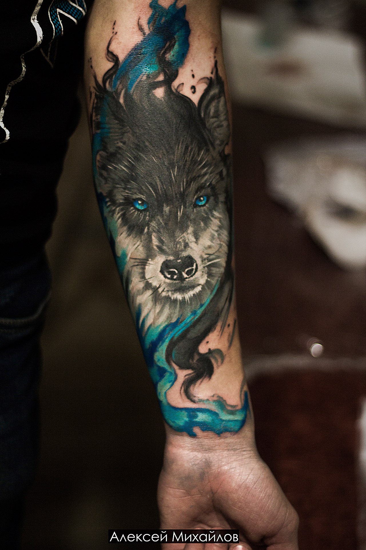 1280x1920 Tattoo Realism And Watercolor Wolf Tattoo - Watercolor Wolf Tattoo