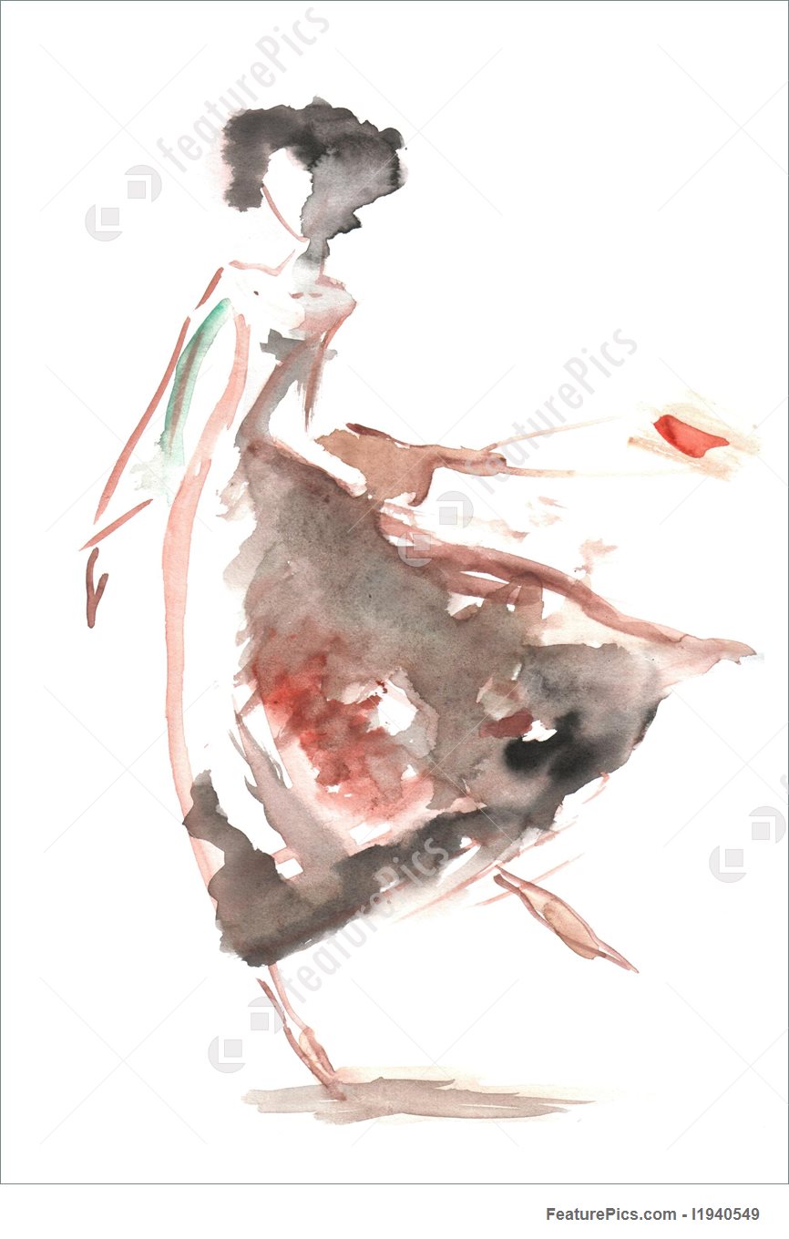 866x1360 Illustration Of Watercolor Girl - Watercolor Woman