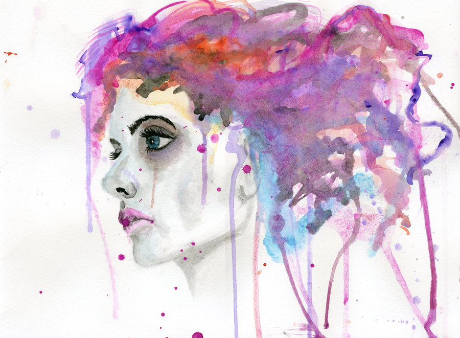 900x661 Watercolor Woman By Cnigrelli185 - Watercolor Woman