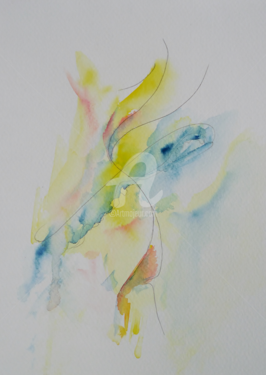 852x1200 Comet Hajewski Gc Germany 2013 Watercolor 18x25cm Nr 53013 (Countess) - Watercolor Woman Body